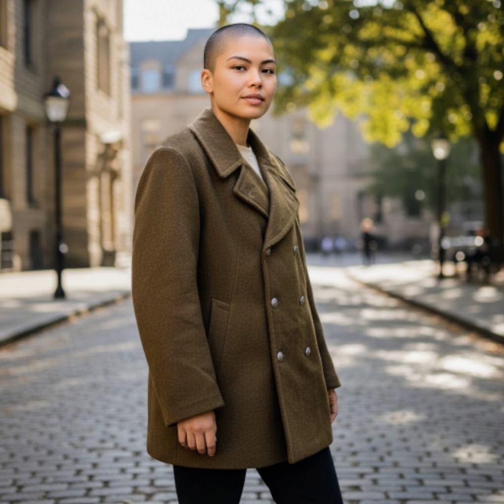 Circular Fashion: Vintage 1960s-70s Italian Wool Greatcoat Overcoat